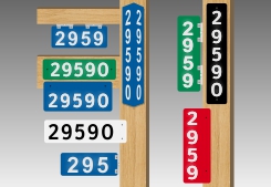 reflective address number signs